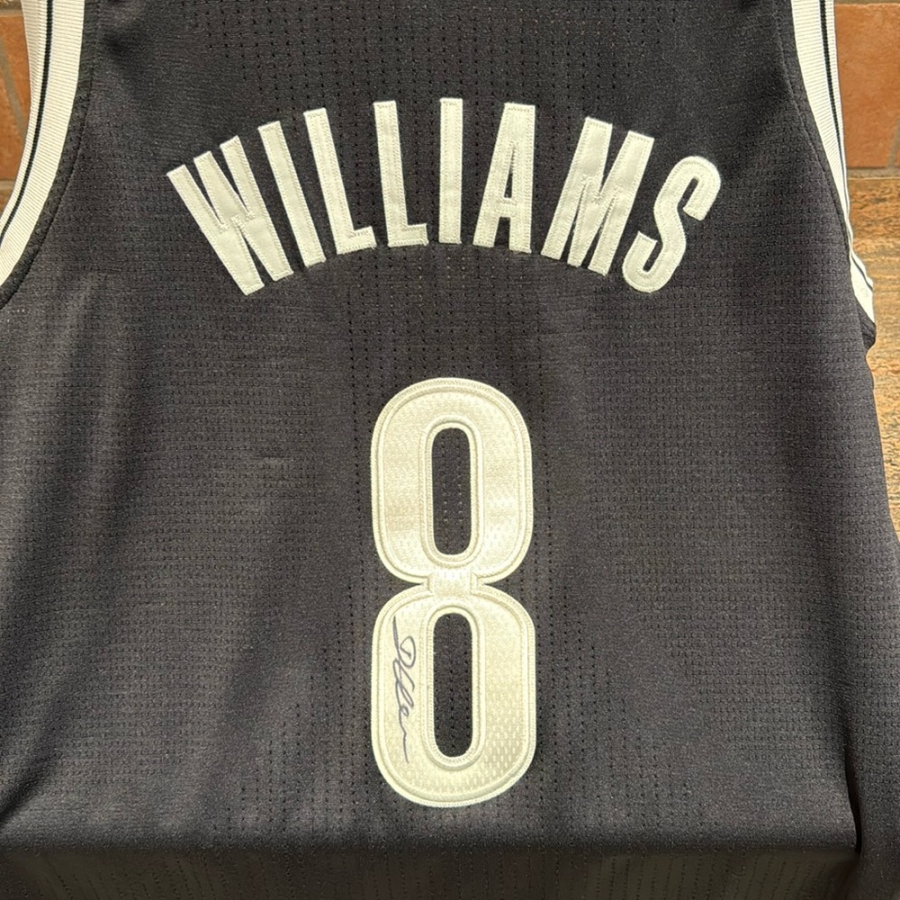 Adidas SIGNED Deron Williams Brooklyn Nets Climacool Black Jersey - Picture 9 of 13